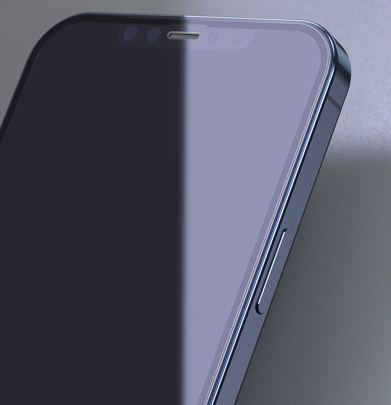 iPhone 12 mini tempered glass screen protector with a frame