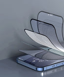 iPhone 12 mini Anti Spy Light tempered glass screen protector with a frame 