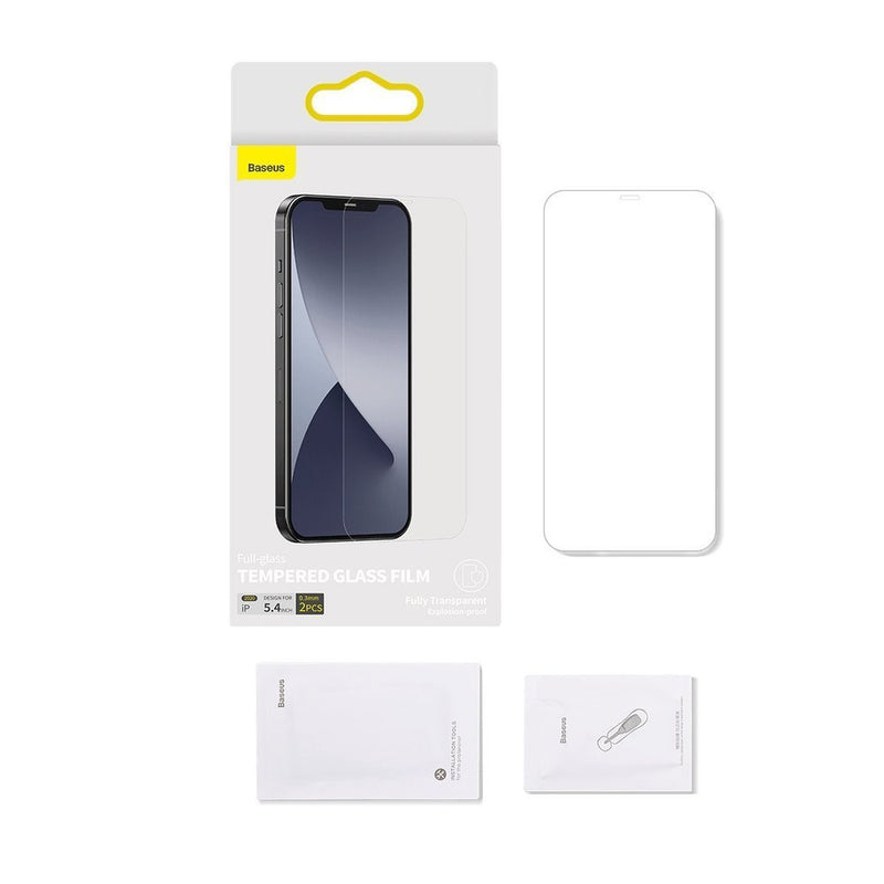 iPhone 12 mini Transparent 2x 0,3 mm tempered glass screen protector 