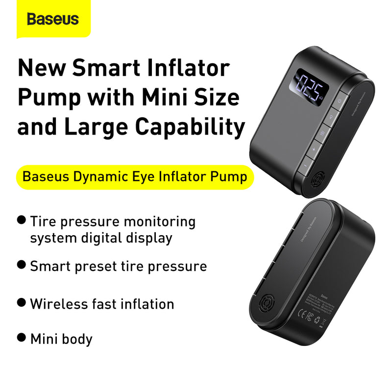 Smart Tire Inflator Pump For Car Motorcycle Bicycle/Auto Pump Car Compressor Black