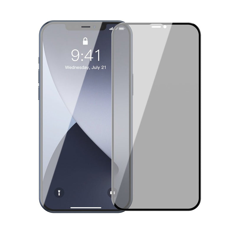 iPhone 12 mini Anti Spy Light tempered glass screen protector with a frame 