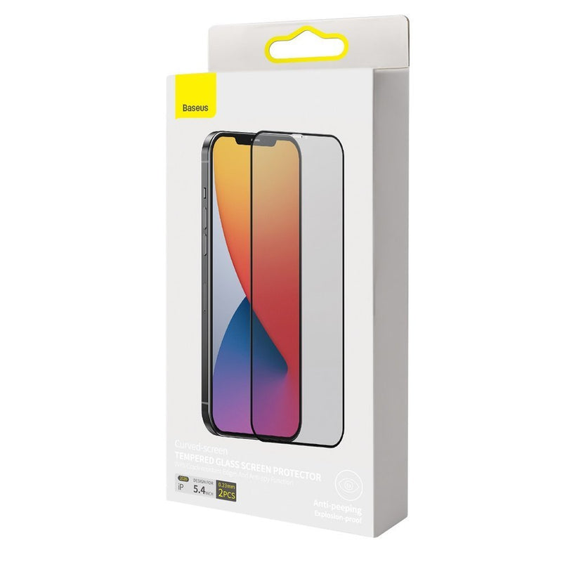 iPhone 12 mini Anti Spy Light tempered glass screen protector with a frame 